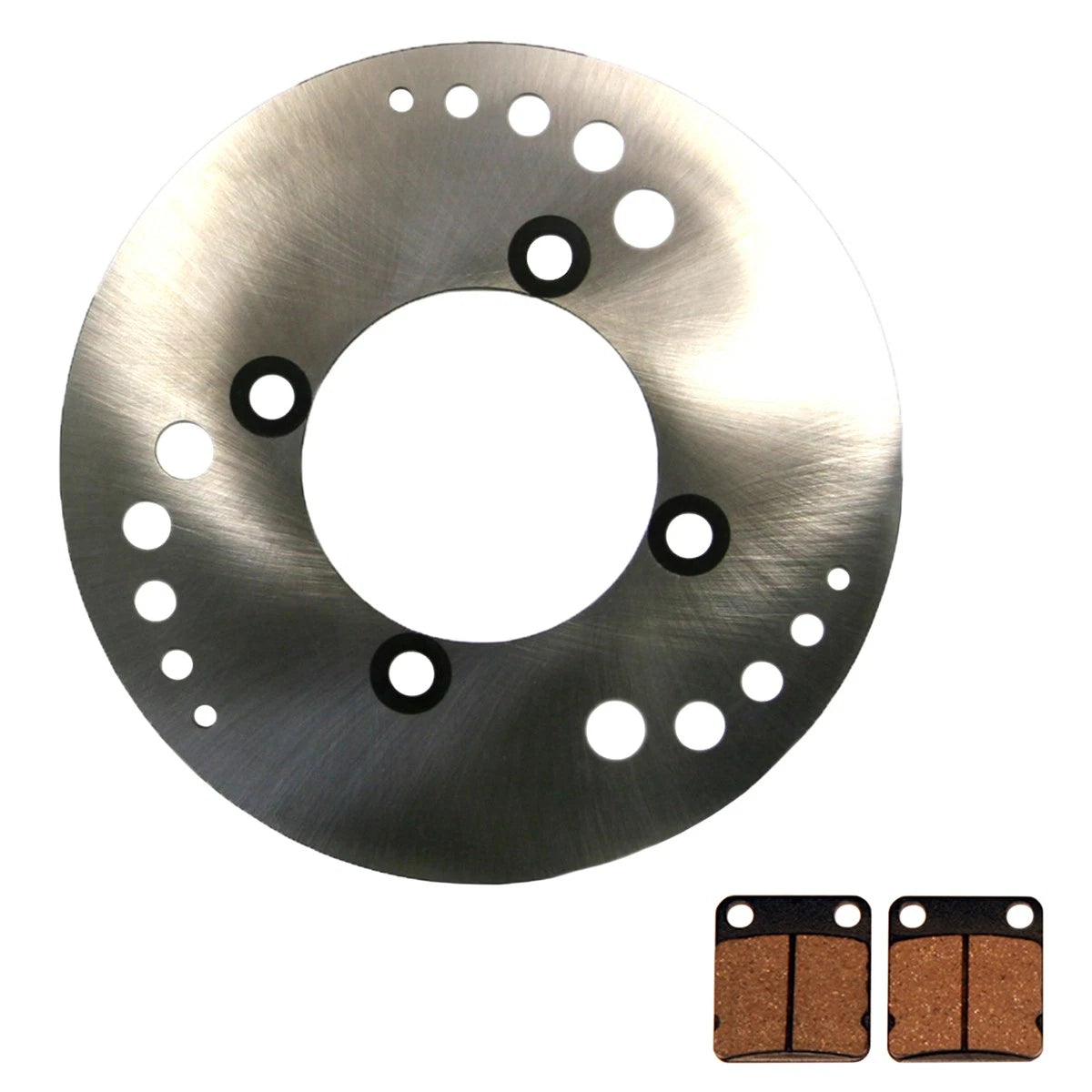 2x Front Disc Rotor & Semi-Metallic Pads for Kawasaki Prairie 360