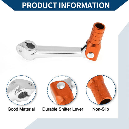 Folding Shifter Lever Silver-Tone Orange Head for Bosuer M5
