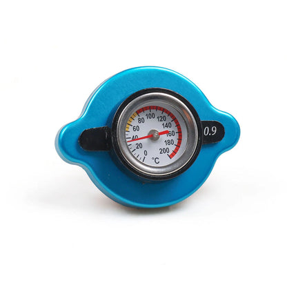 Stainless Steel Radiator Cap Tank Cover for Car - Water Temp Gauge 0.9 Bar
