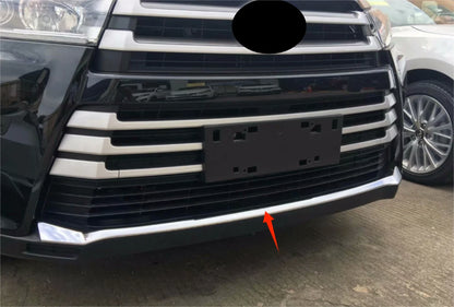 Chrome Front Lower Bumper Lid Cover Trim for Toyota Highlander (2018-2019)