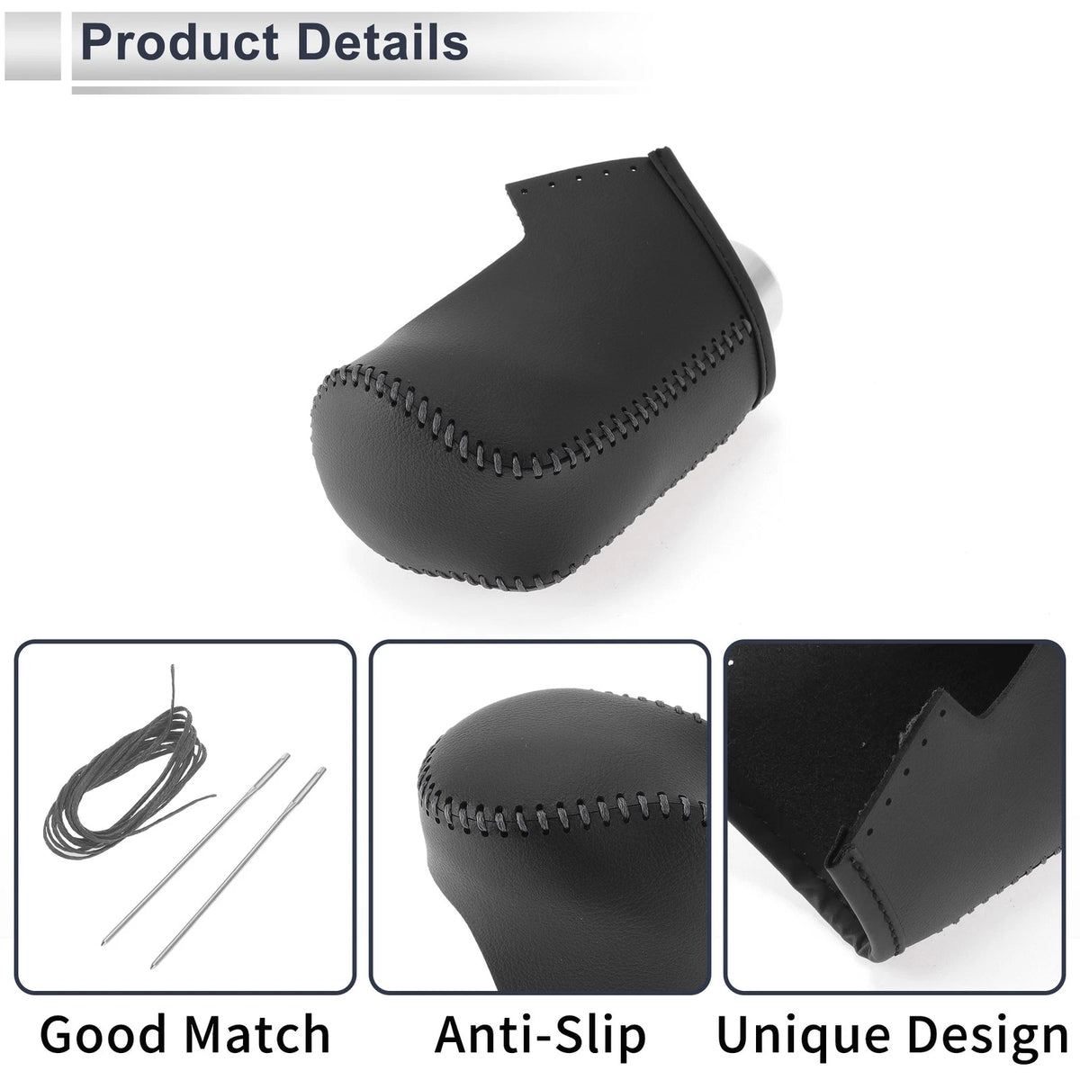 Mazda CX-30 Gear Shift Knob Cover 2020-2021 Black Grey Faux Leather