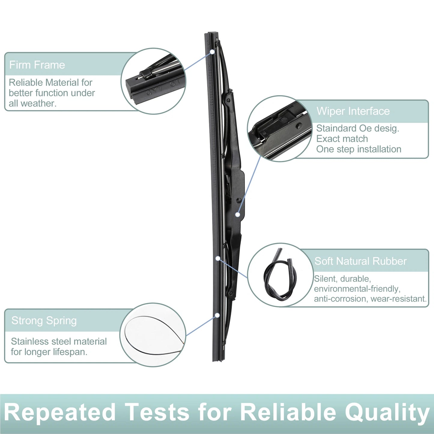 Rear Wiper Blade Arm Set for Jeep Compass 2006-2016