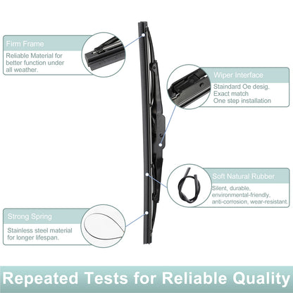 Rear Wiper Blade Arm Set for Jeep Compass 2006-2016