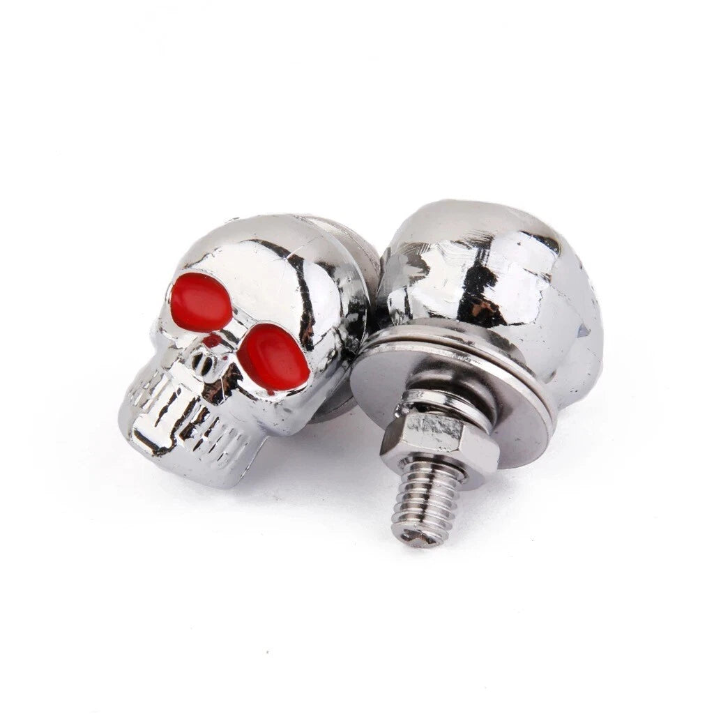 Black Skull License Plate Screws for Harley Davidson Softail (2000-2017)