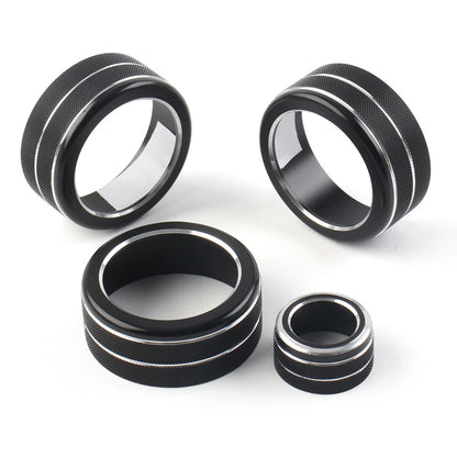 4 x AC Climate Control Knob Ring Covers for Honda Civic (2022 - Present) Black