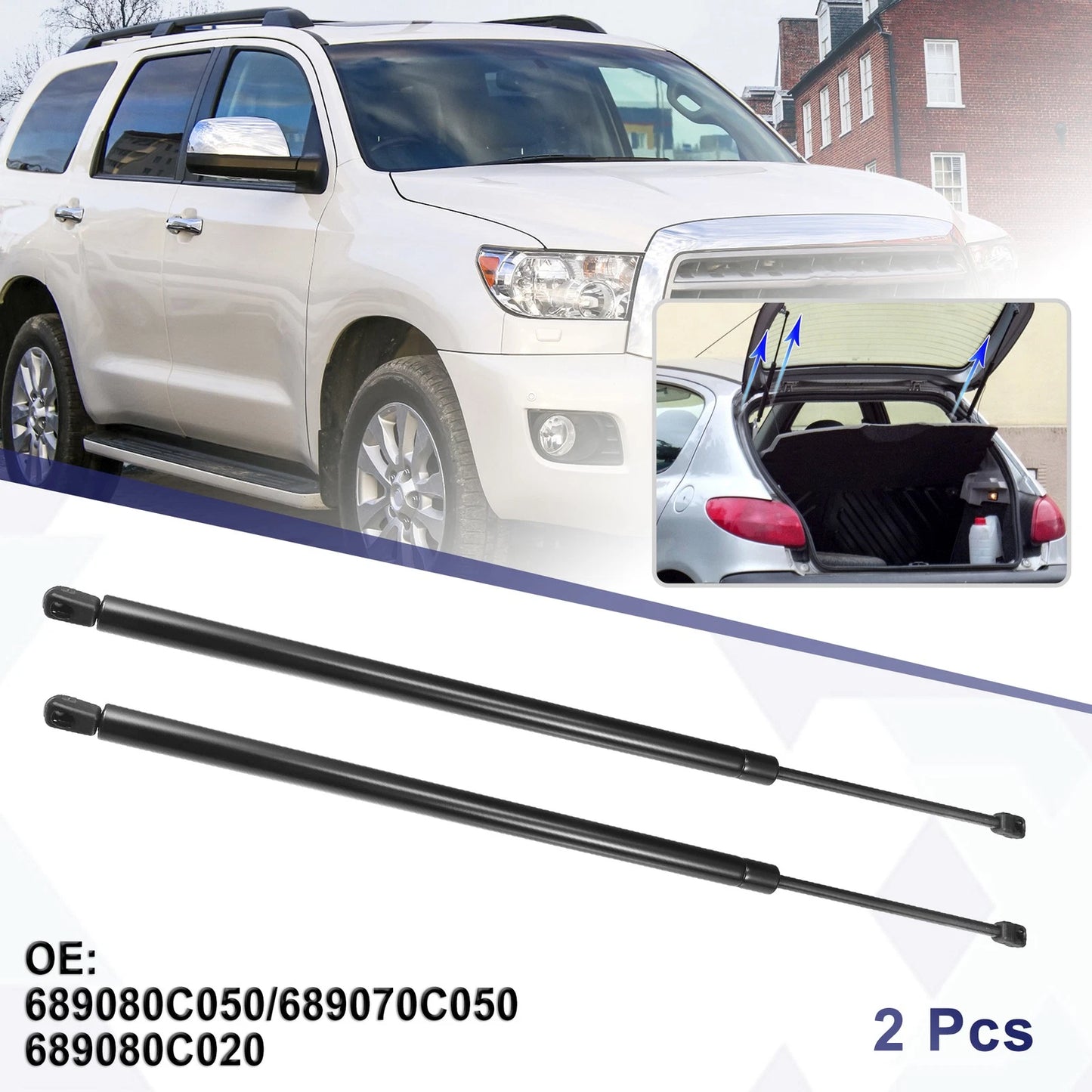 2 x Rear Hatch Lift Supports Struts for Toyota Sequoia (2008–2022)
