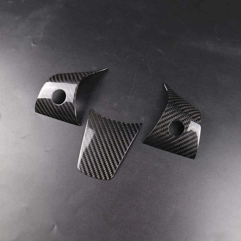 Dry Carbon Fiber Steering Wheel Center Decoration Trim fit For Tesla Model 3