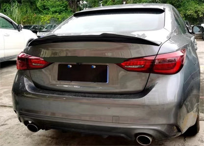 Rear Spoiler PSM Style Wing for Infiniti Q50 Sedan 4DR Glossy Black (2014-2024)