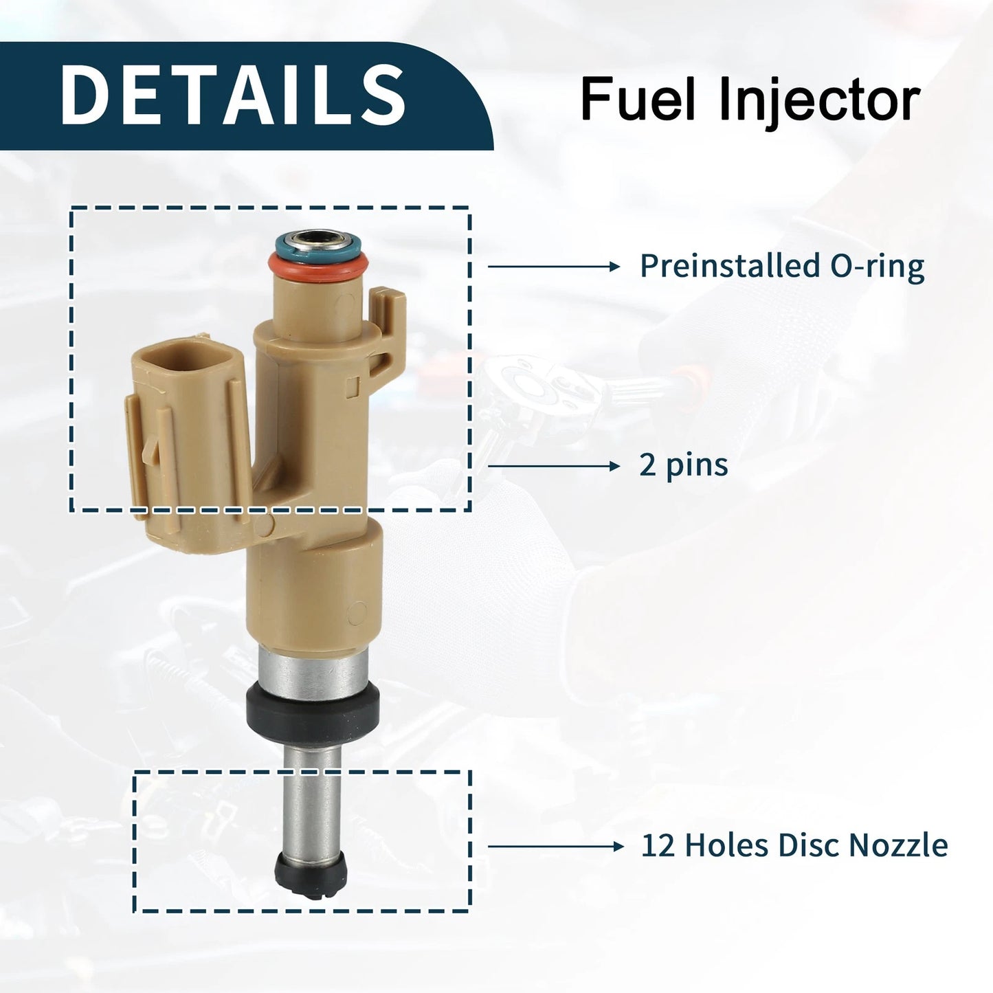 Fuel Injector 8 x Yellow for Toyota Land Cruiser 2008-2021 5.7L