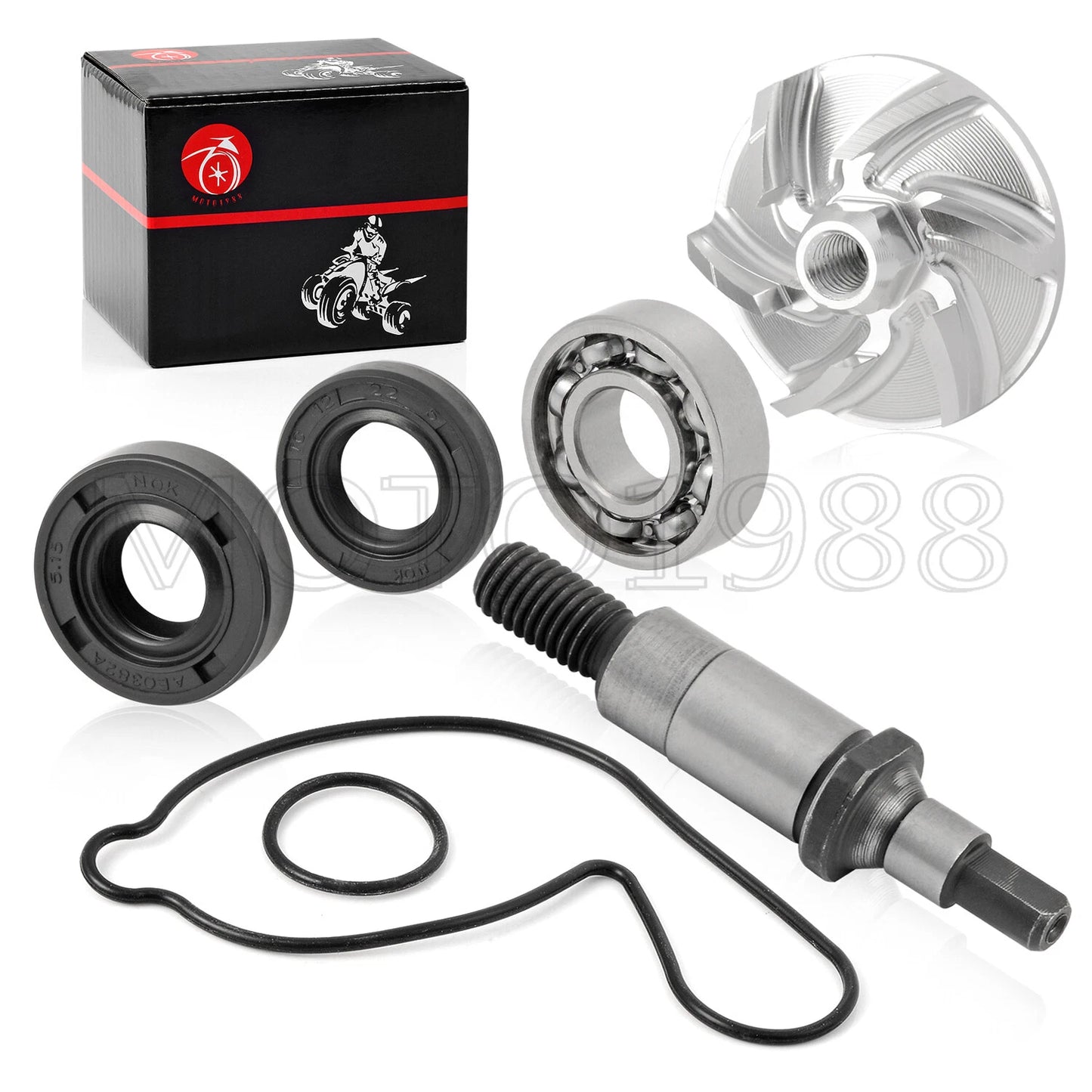 Water Pump Seal Impeller Shaft Bearing Repair Kit for Yamaha YFZ450 (2004–2013)
