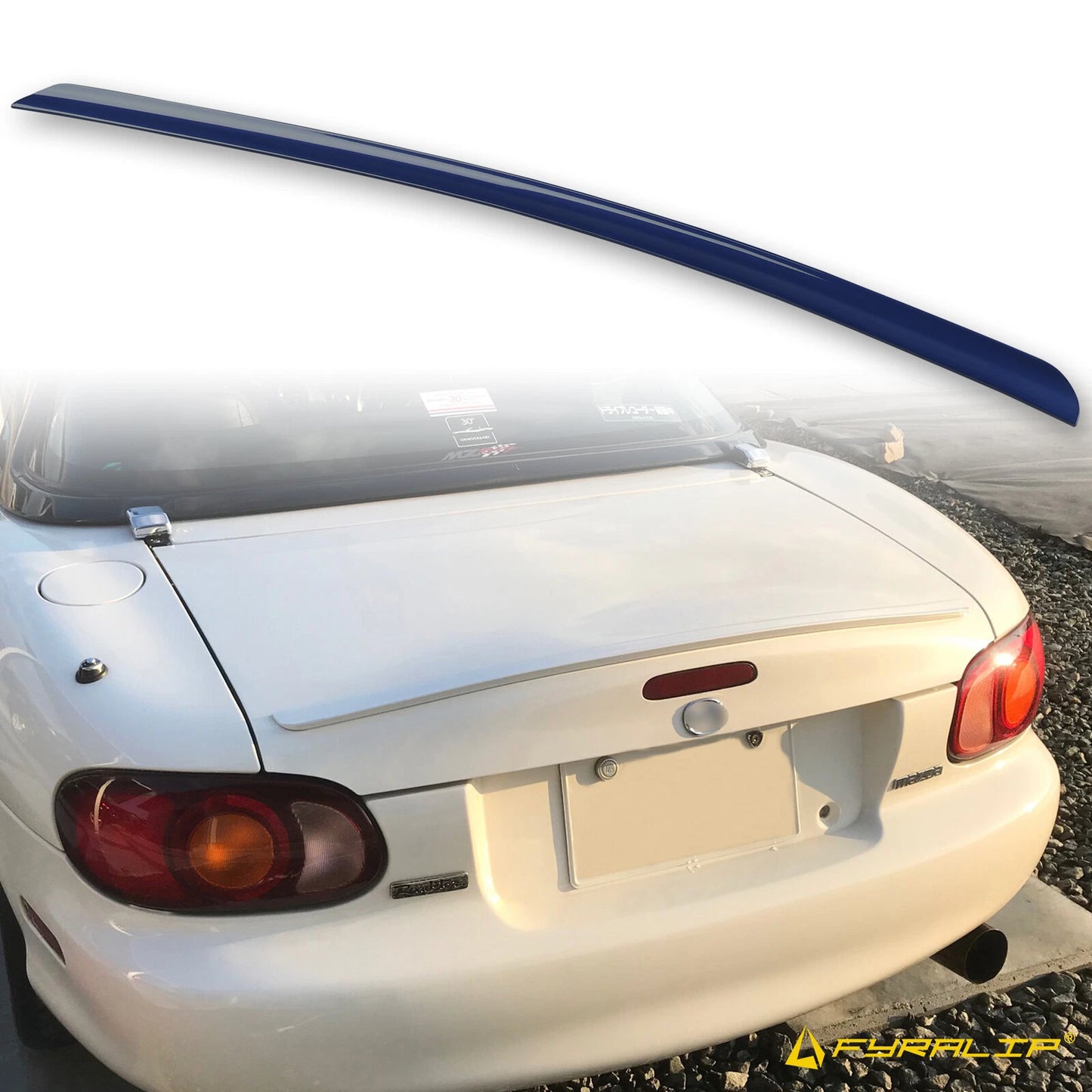 12K Blue Boot Lip Spoiler for Mazda MX-5 Miata (1999-2005)