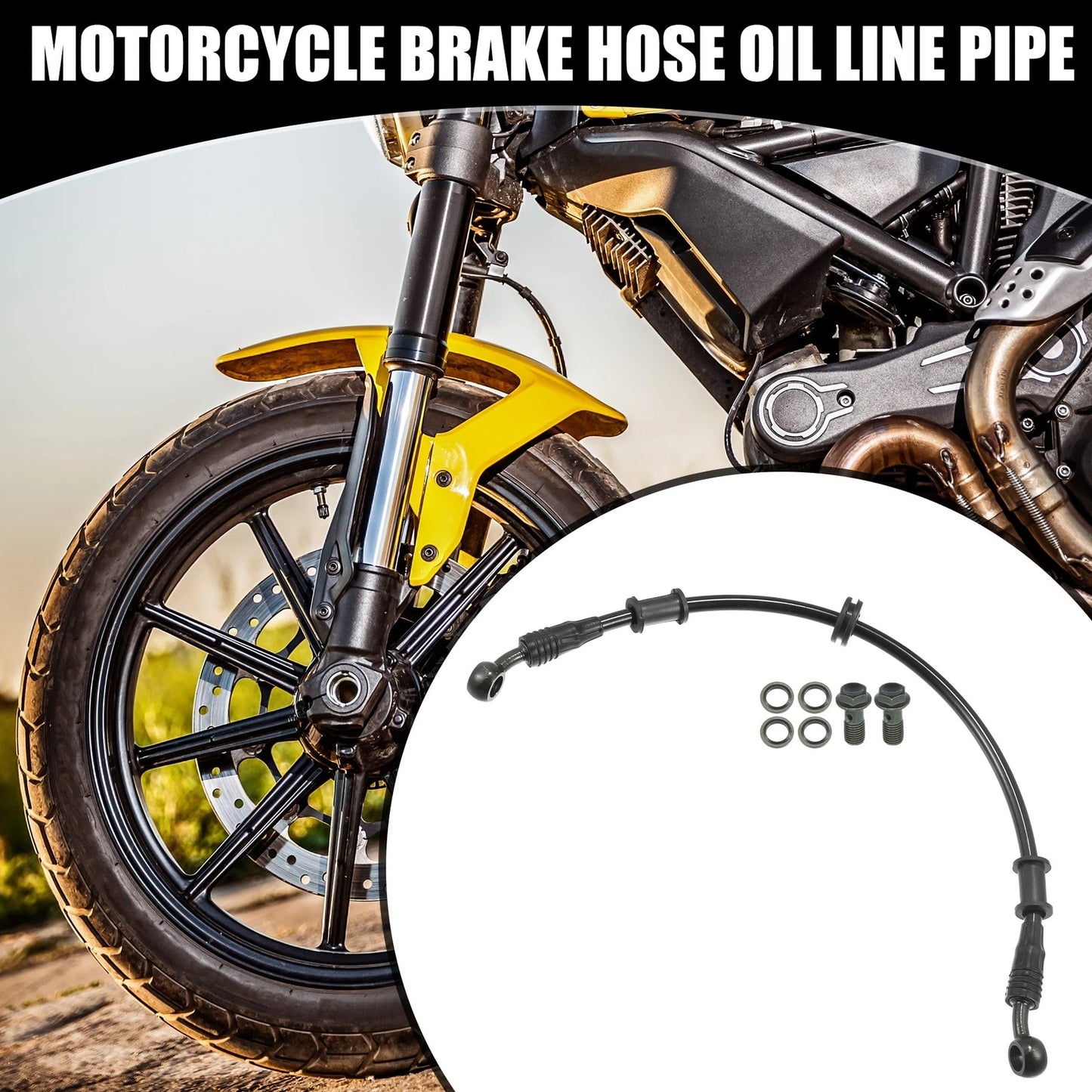 Brake Hose Set / 40cm / Universal Hydraulic Brake Oil Hose for Motorcycles