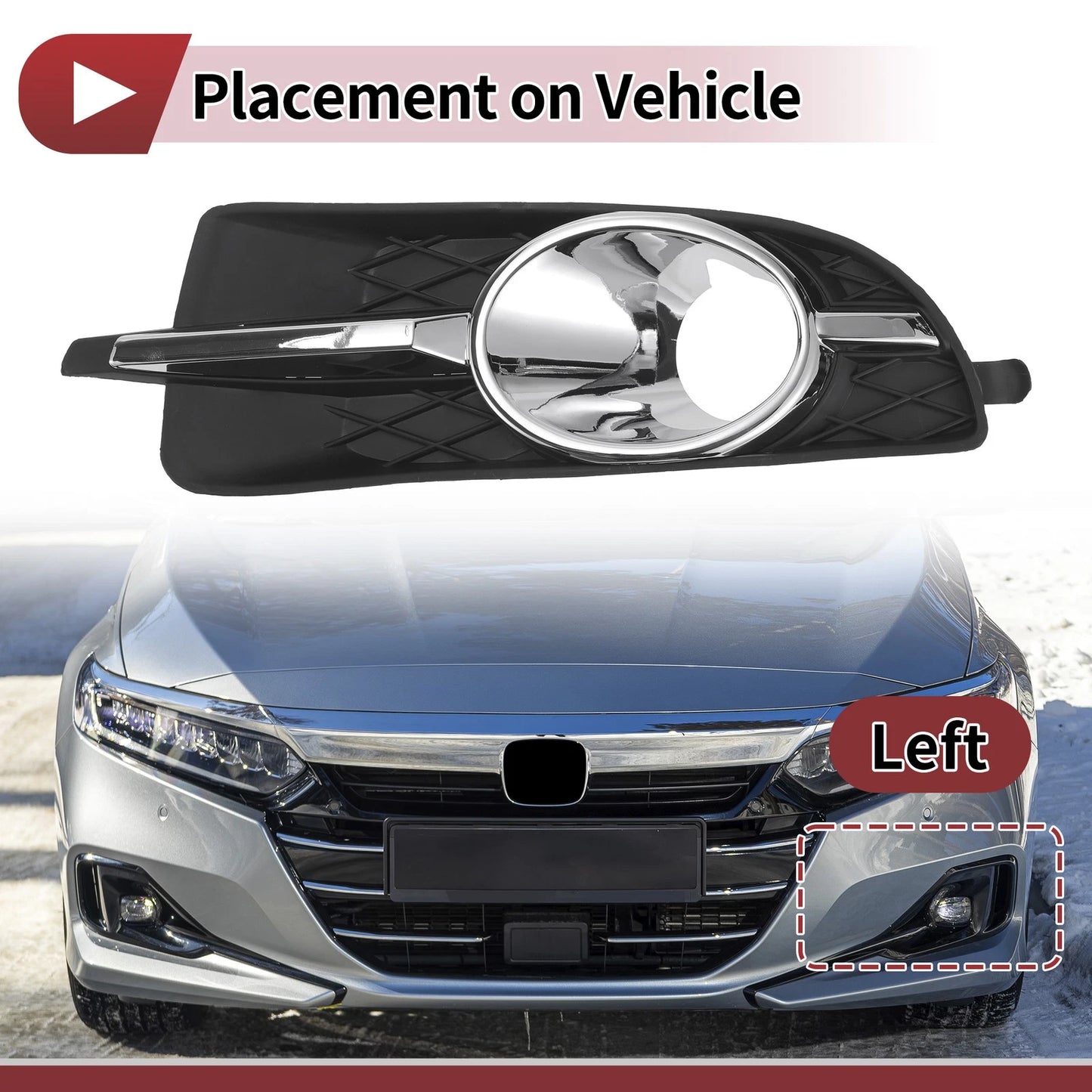 1 Pc Car Front Left Fog Light Grill for Buick LaCrosse (2010–2013)