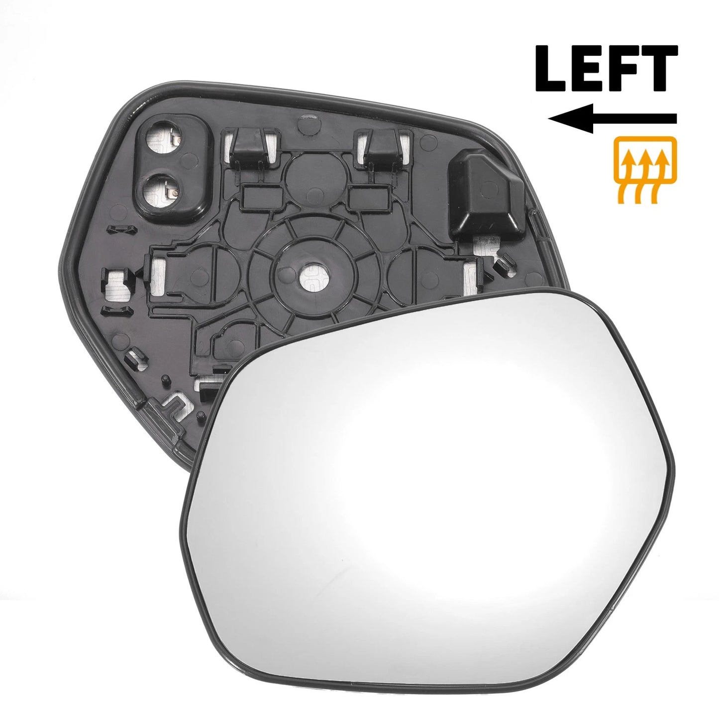 Left Side Heated White Mirror Glass for Honda HR-V (2014-2020)