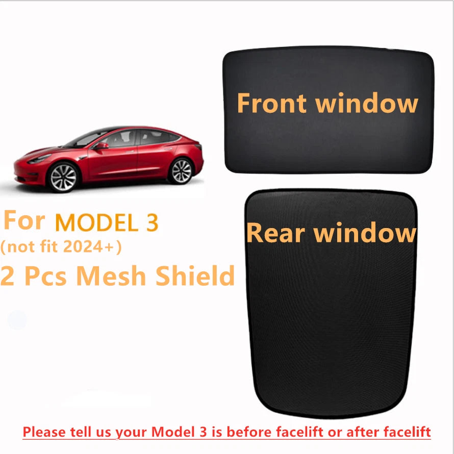 Sun Visor Shield Mesh Panoramic Roof for Tesla Model 3 Y S X
