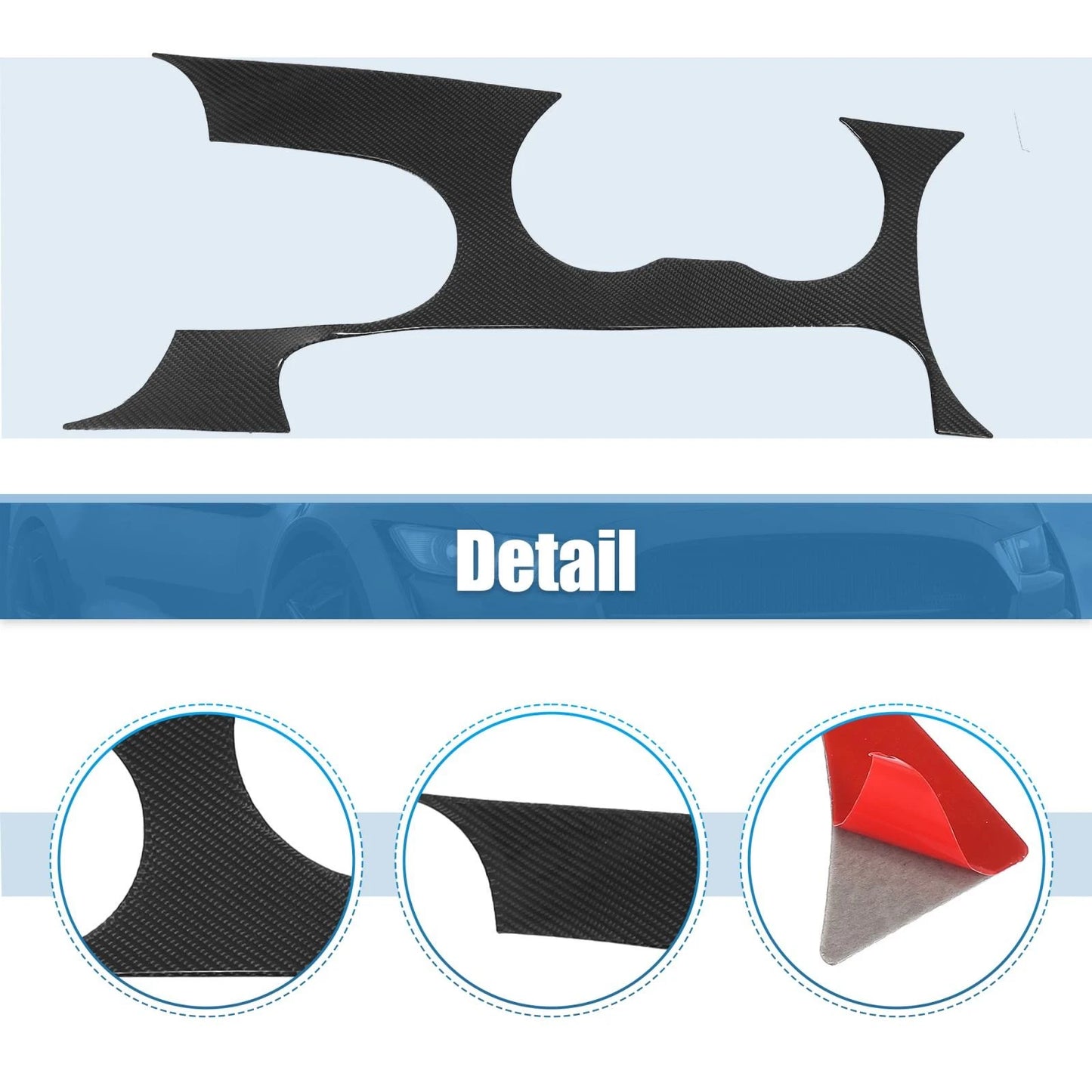 Water Cup Holder Gear Shift Frame Panel Trim for Ford Mustang (2015-2022)