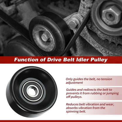Accessory Drive Belt Idler Pulley for Dodge Ram 1500 2500 3500 Jeep (2002-2023)