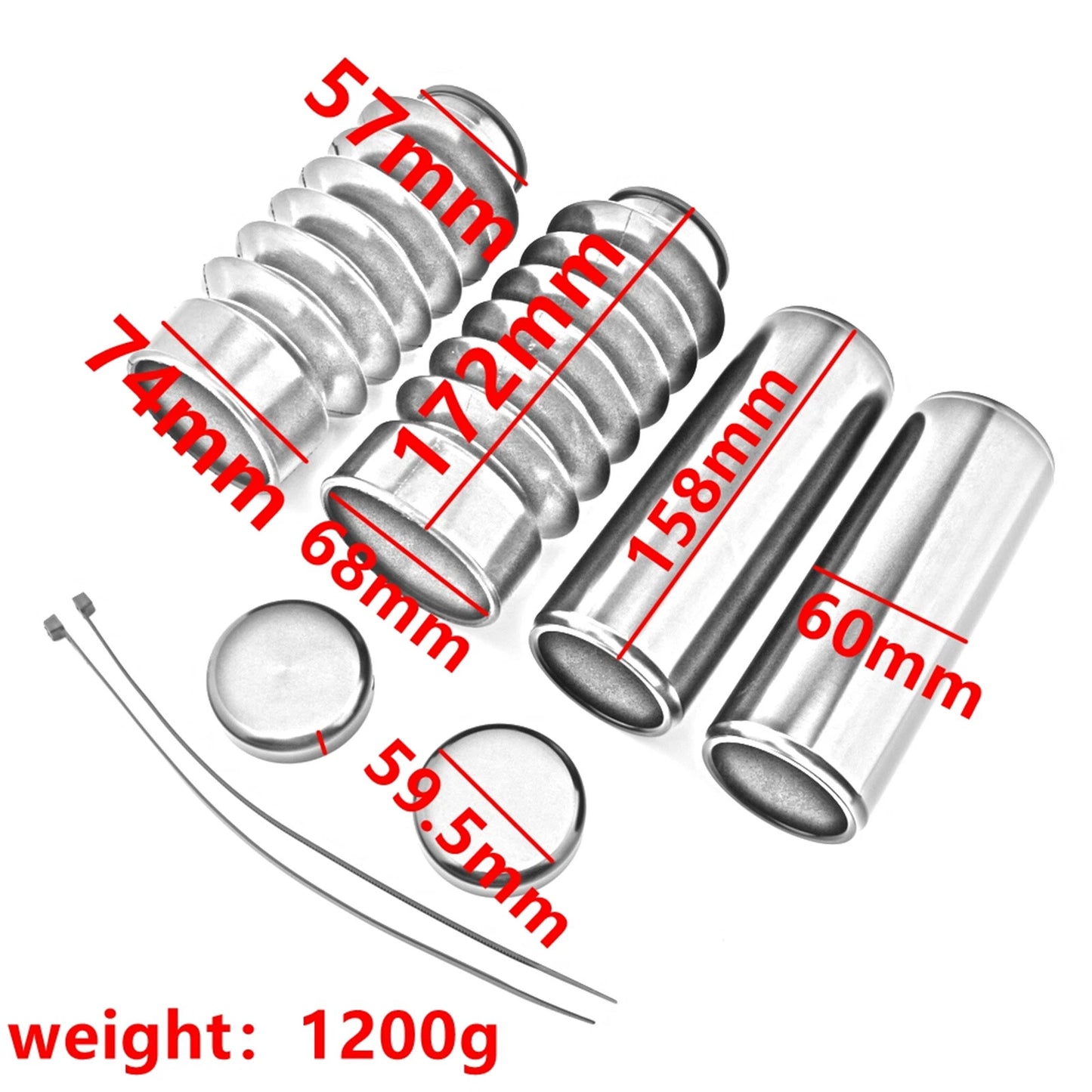6 x Front Upper & Lower Fork Covers for Harley Davidson Street Bob (2018-2024)