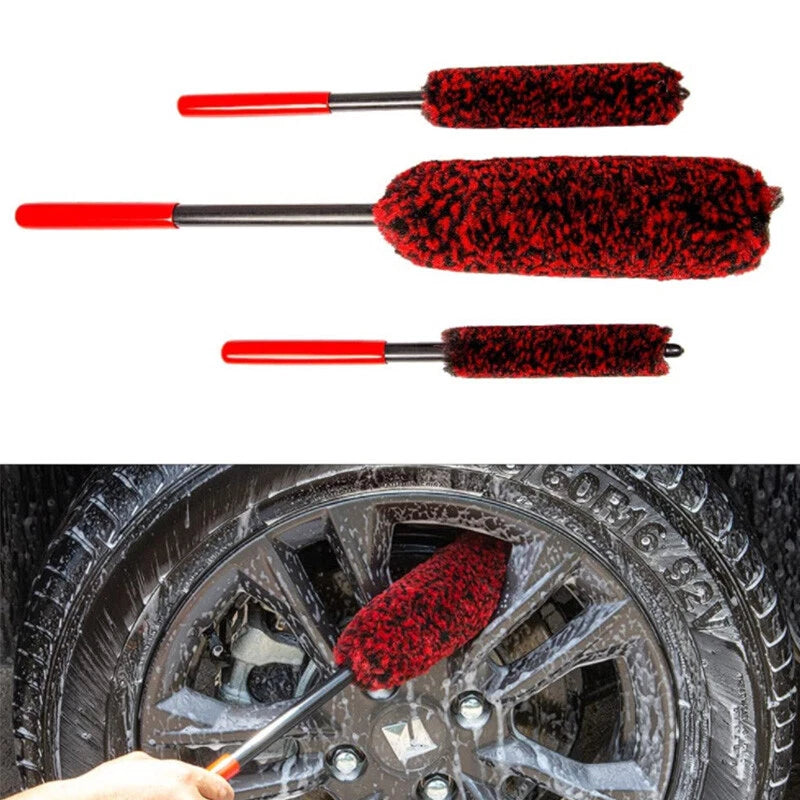 Car Wheel Brush Cleaning Tool for Auto Detailing - Rims & Tires