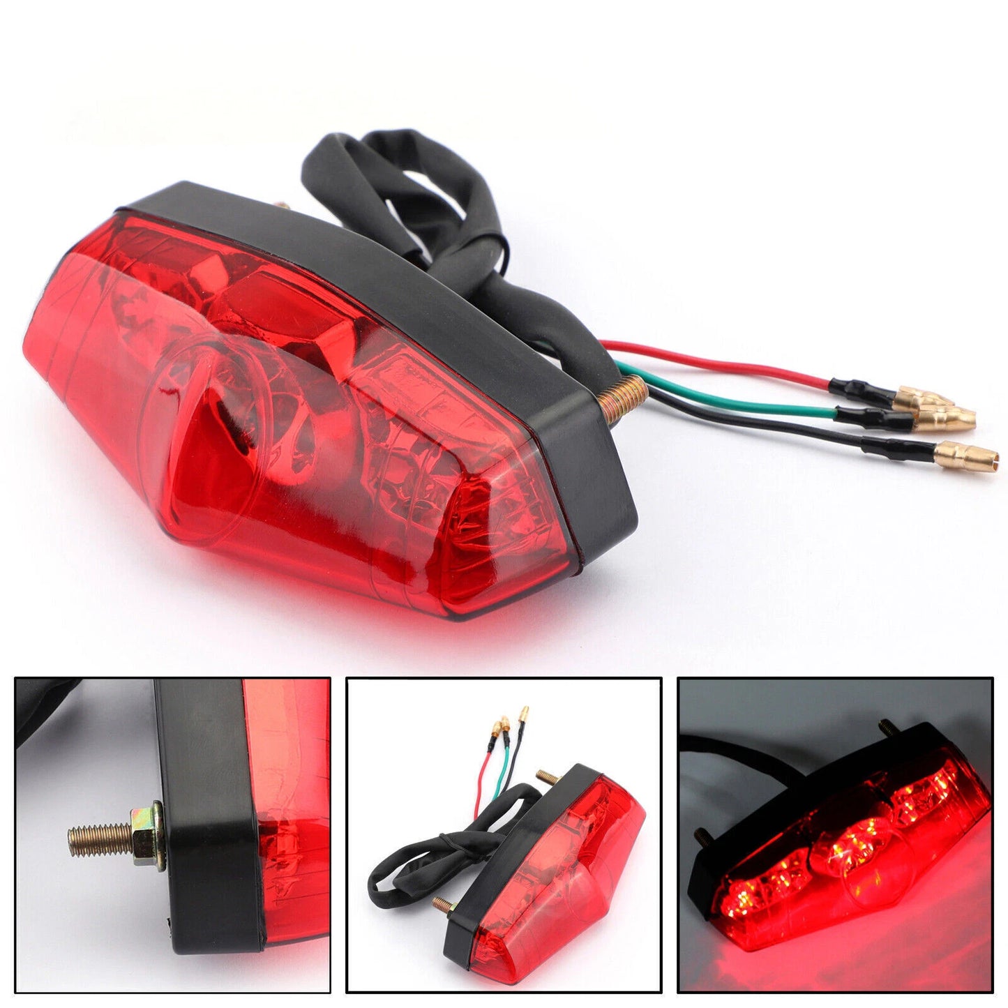 12V Red Tail Light for Universal Motorcycle (2023)