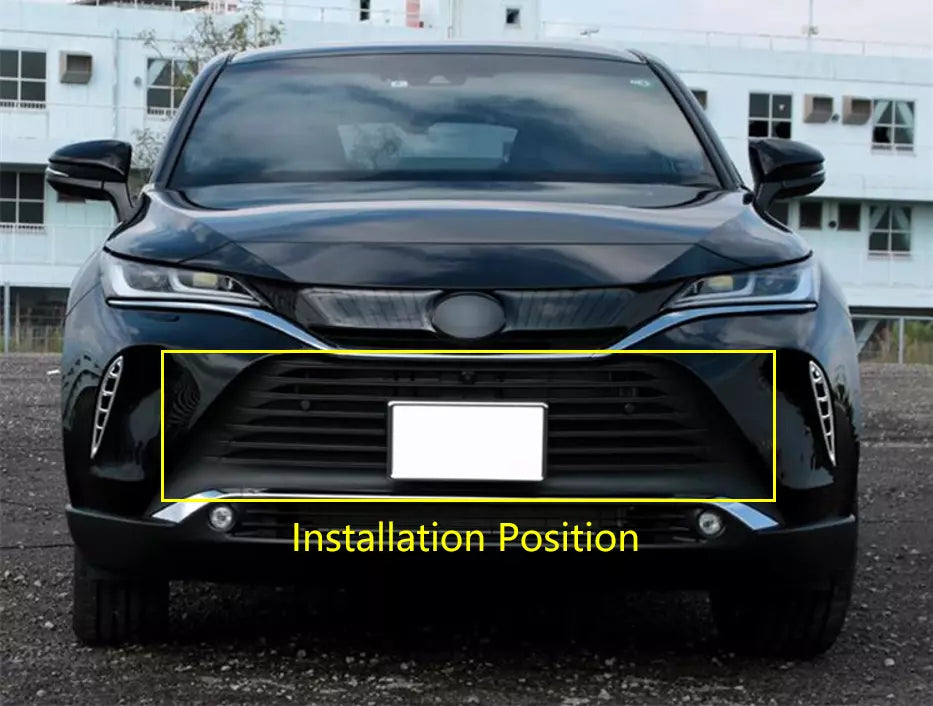 Front Central Grille Decor Molding Steel Trim for Toyota Harrier Venza (2020-2024)