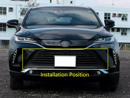 Front Central Grille Decor Molding Steel Trim for Toyota Harrier Venza (2020-2024)