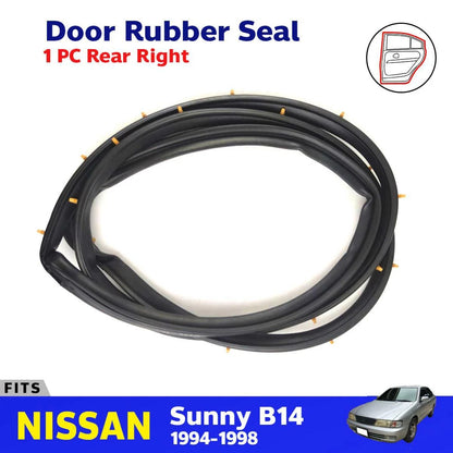 Door Rubber Seal Weatherstrip Rear RH Fits Nissan Sunny B14 4D Sedan 1994-98