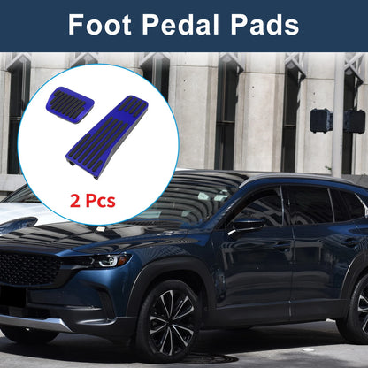 Automatic Foot Accelerator Pedal Covers Aluminum Alloy Blue