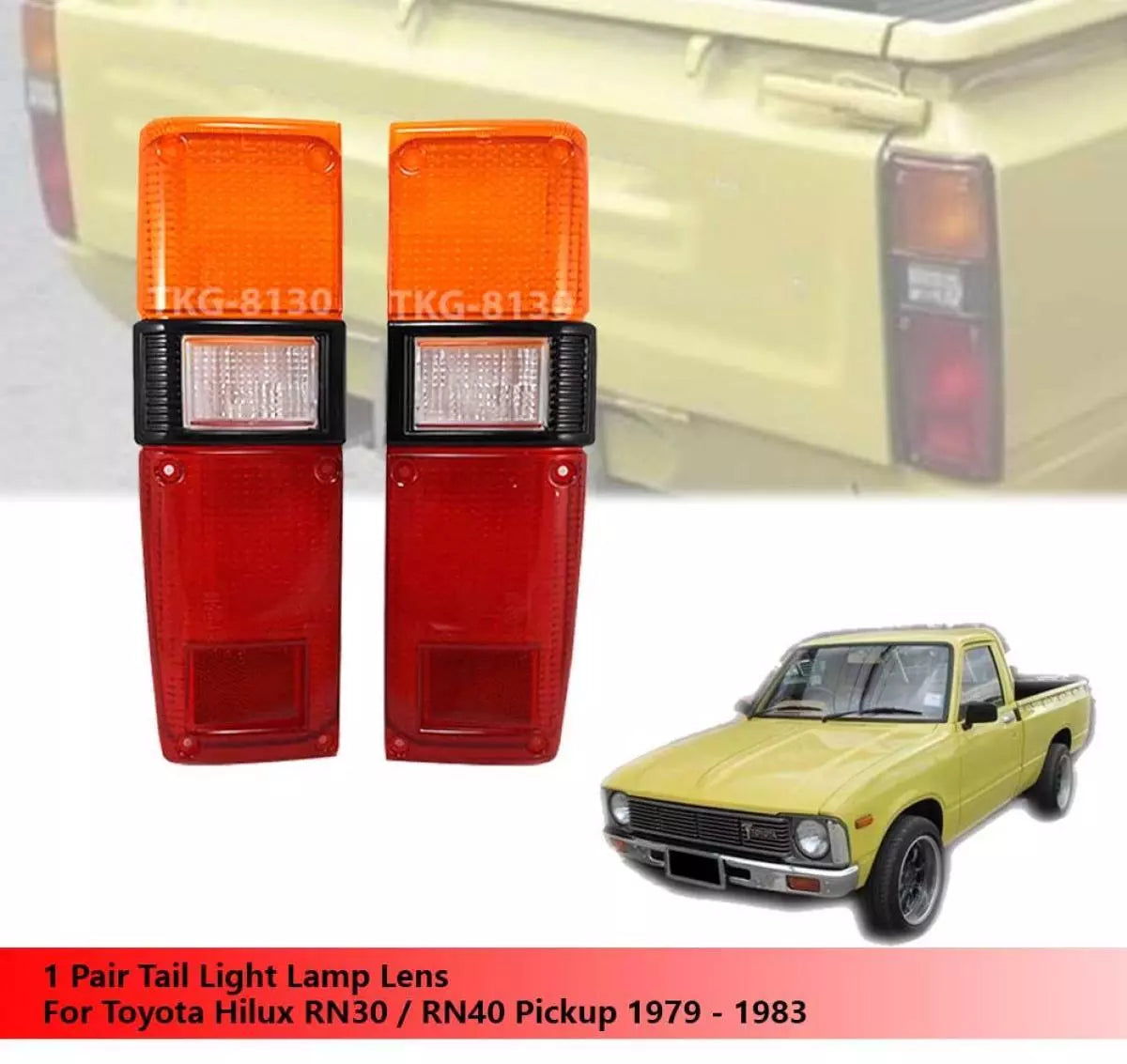 Rear Tail Light Lens for Toyota RN30 RN40 (1978-1983)
