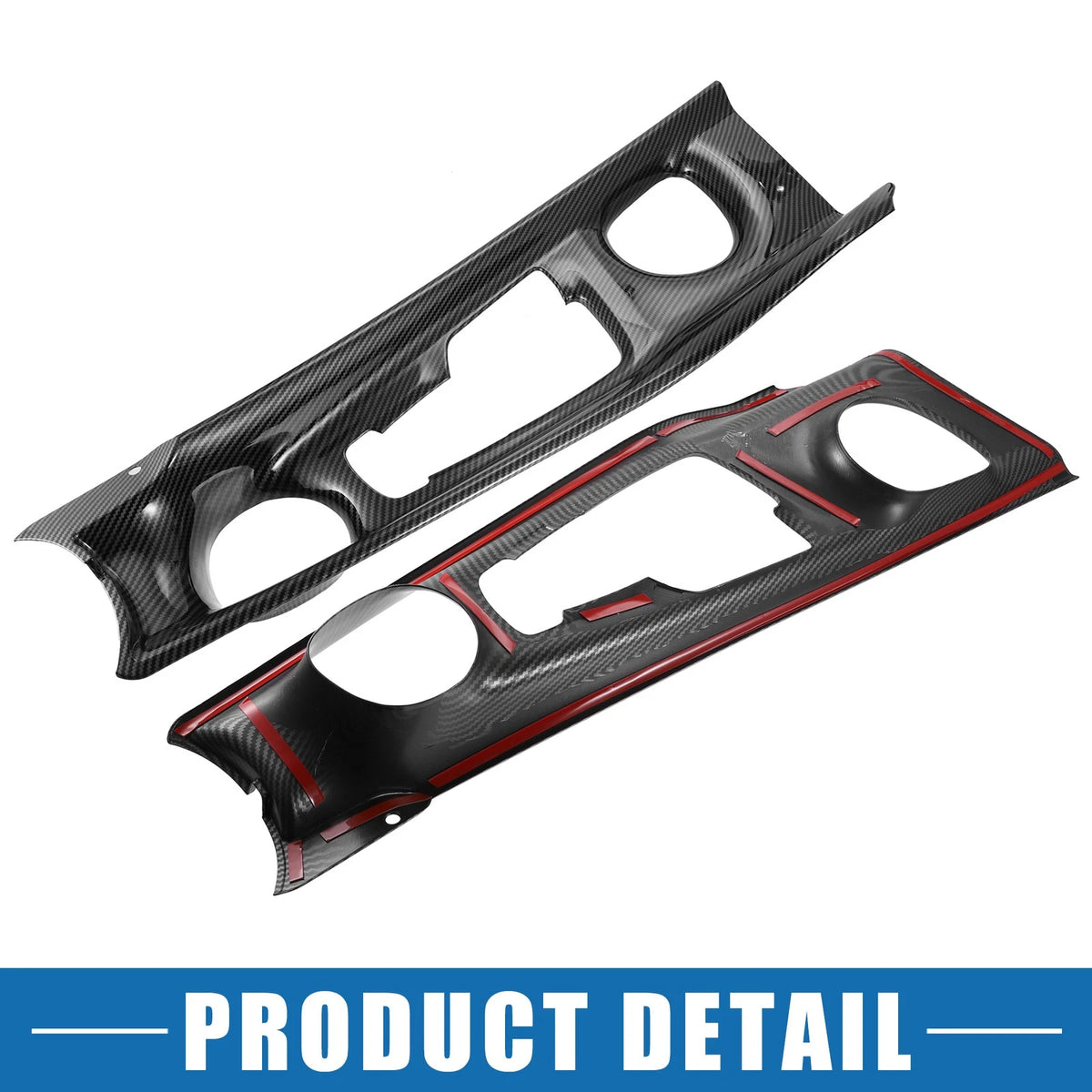 Center Console Cup Holder Cover Trim for Toyota CHR (2017-2021) Black