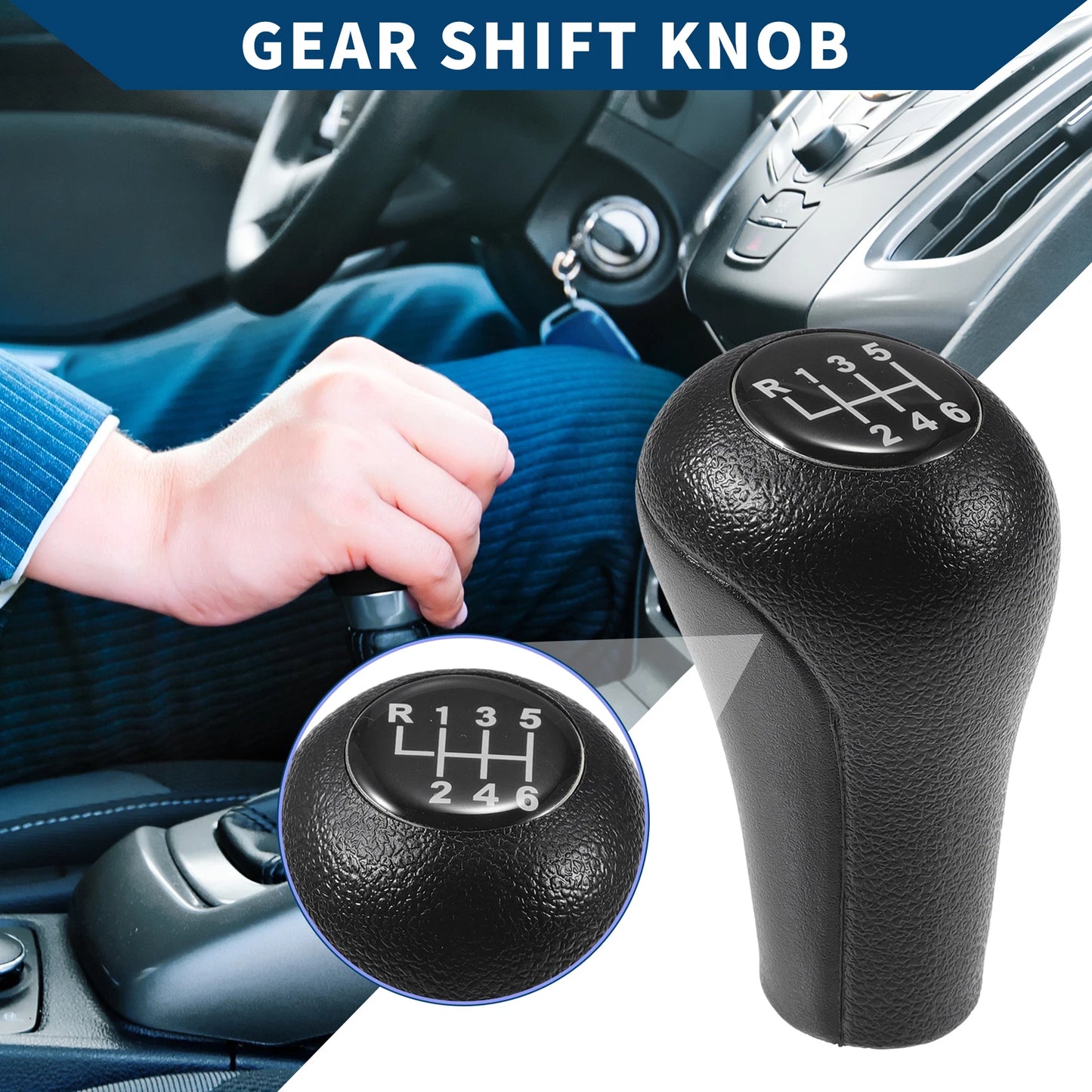 6 Speed Manual Gear Shift Knob for BMW 3 Series E30 E36 (1983-2005) Black