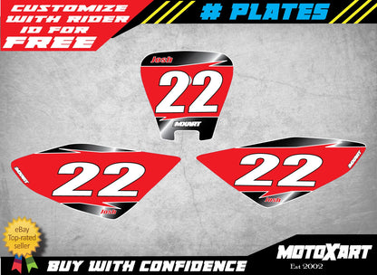 Custom Number Plate Graphics for Honda CRF 80 (2004-2010)