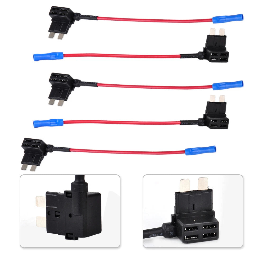5pc Car Fuse TAP Add-A-Circuit Adapter for Standard ATO ATC Blade Holder