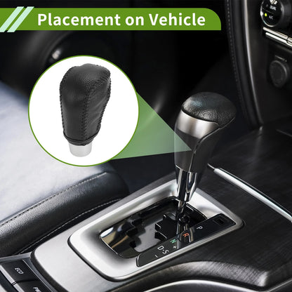 Gear Shift Knob Cover for Honda Civic 2016-2021 Pebbled Black Faux Leather