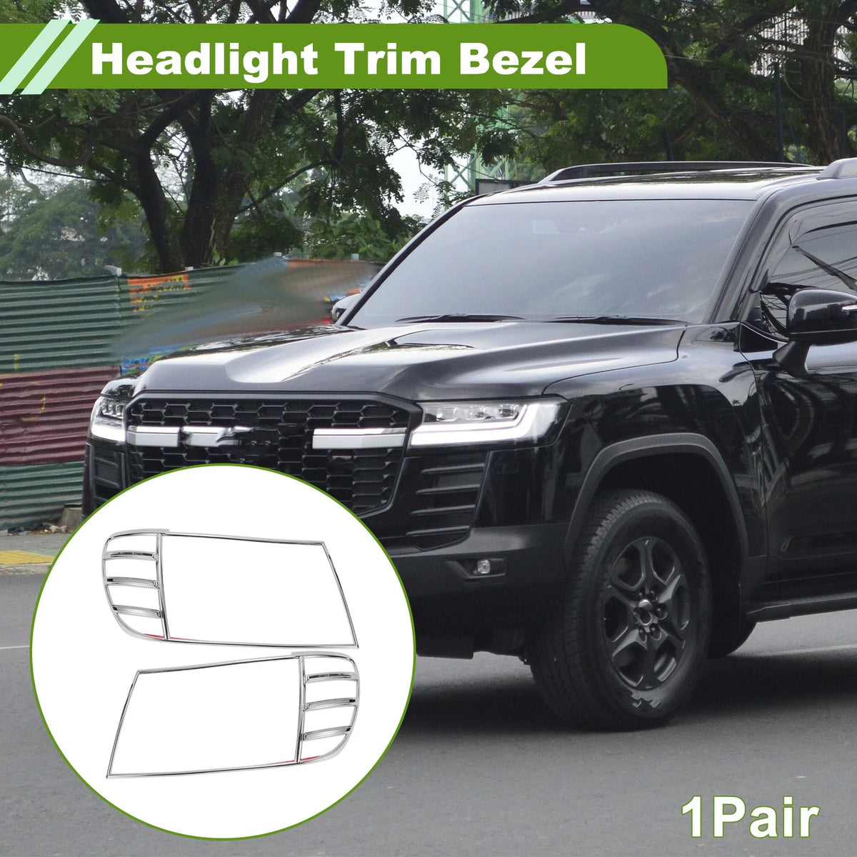 Front Left Right Headlight Trim Bezel for Toyota Land Cruiser (2008-2021)