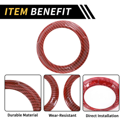 AC Vent Dashboard Decoration Rings for Jeep Wrangler JK JKU (2011-2017) Red