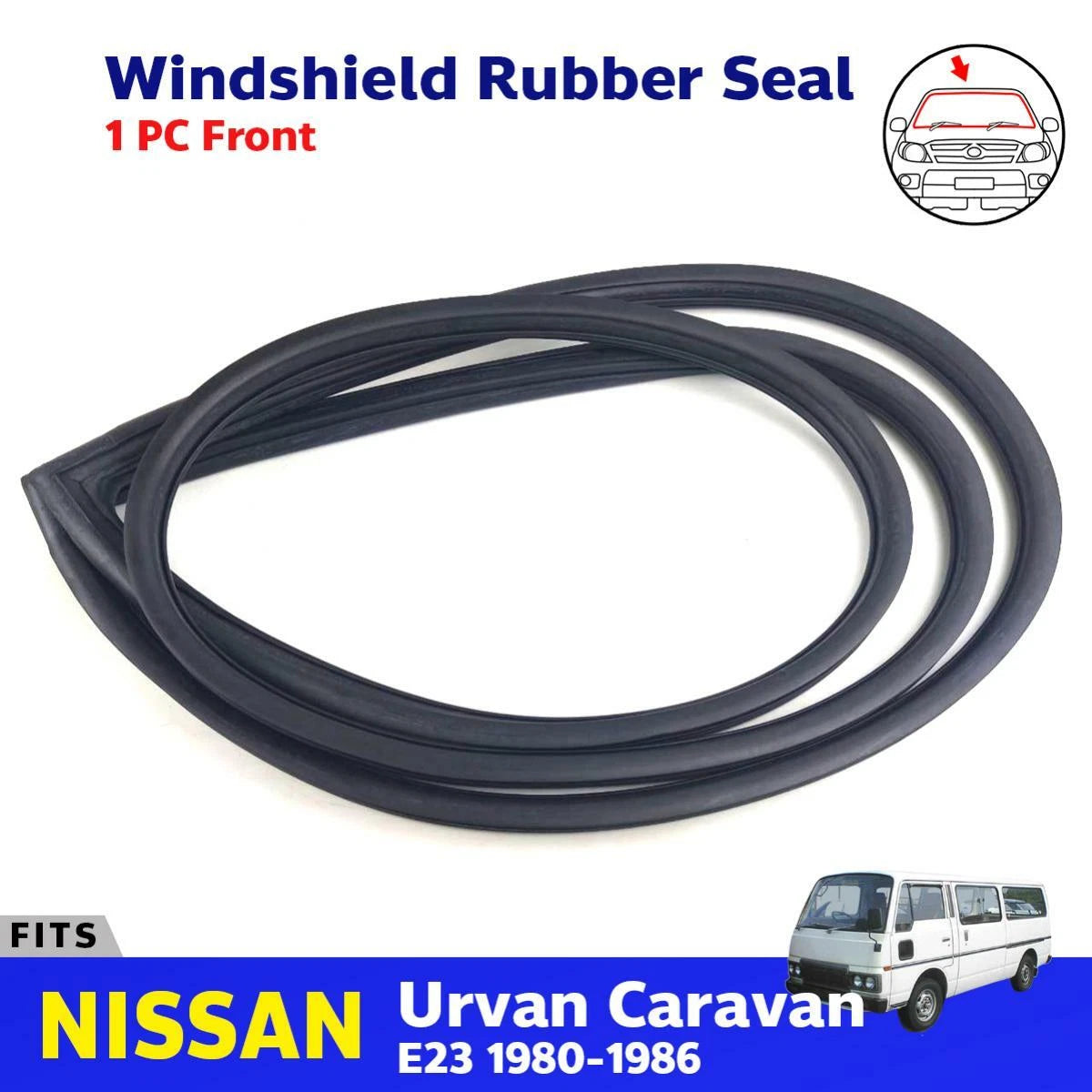 Windshield Rubber Seal Weatherstrip Front Fits Nissan Urvan Caravan E23 1980-86