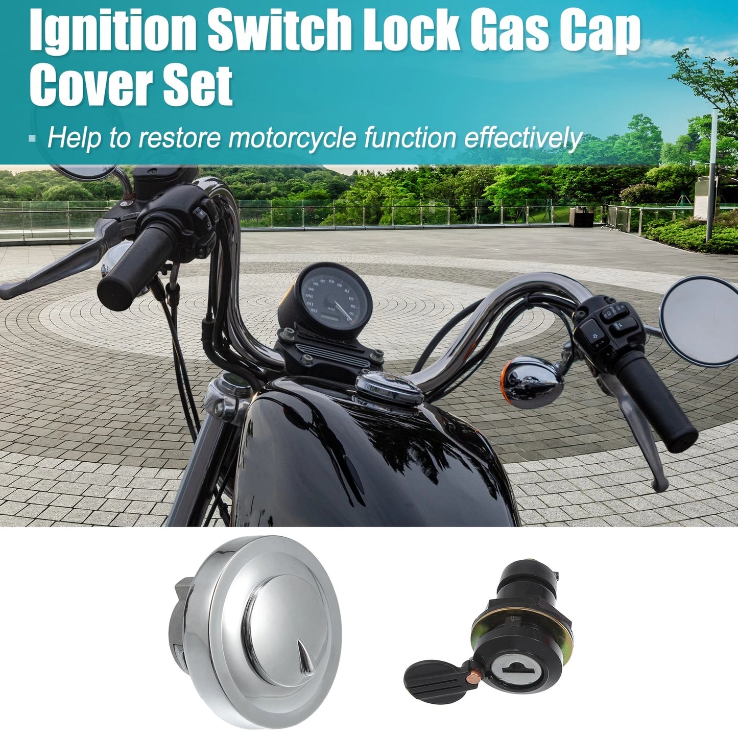 3 x Ignition Switch, Fuel Cap, Seat Lock for Yamaha XVS125 Drag Star