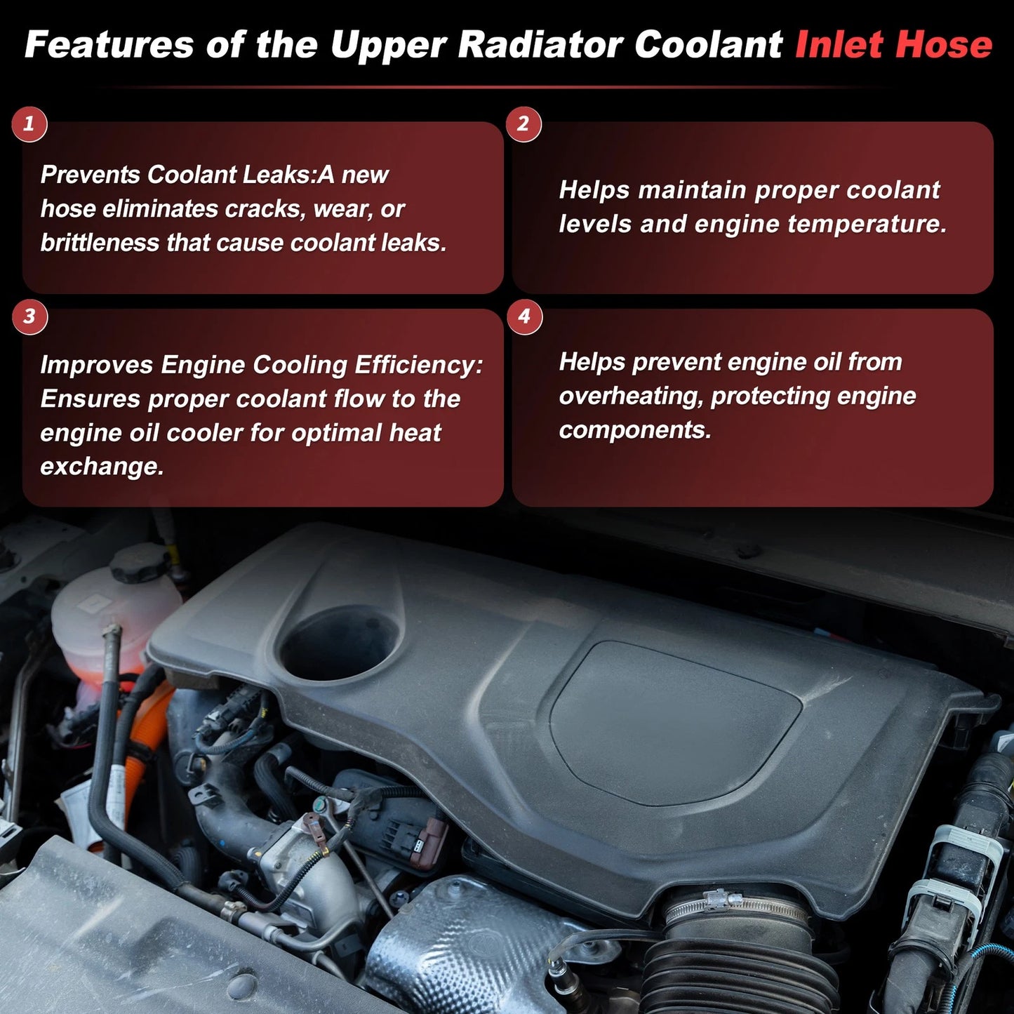 Upper Radiator Coolant Inlet Hose for Jeep Compass 2.0L 2.4L (2007-2017)