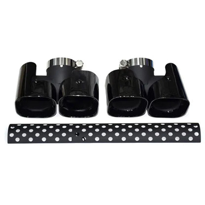 3PC Black Tailpipe Exhaust Pipe for Defender 110 130 90 (2020-2024)