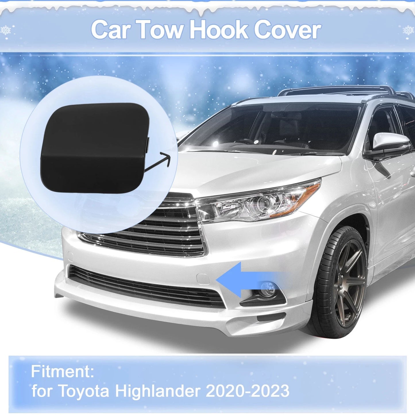 Left Front Tow Hook Cover for Toyota Prius (2012-2015)