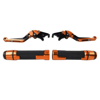 Orange Extendable Brake Clutch Lever Grip Set for Yamaha YZF R1 R6S