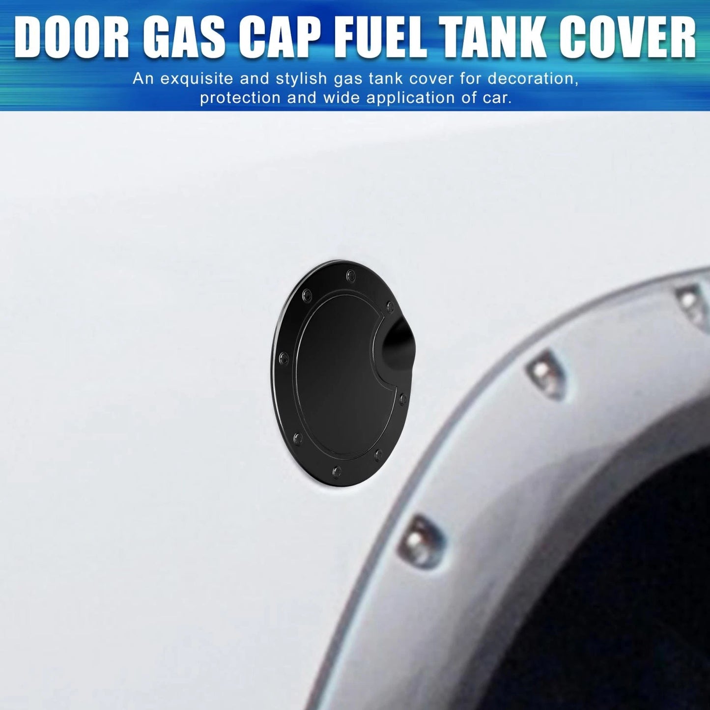 Black Fuel Tank Cover Gas Filler Cap Accessories for Dodge Ram (2010-2017)