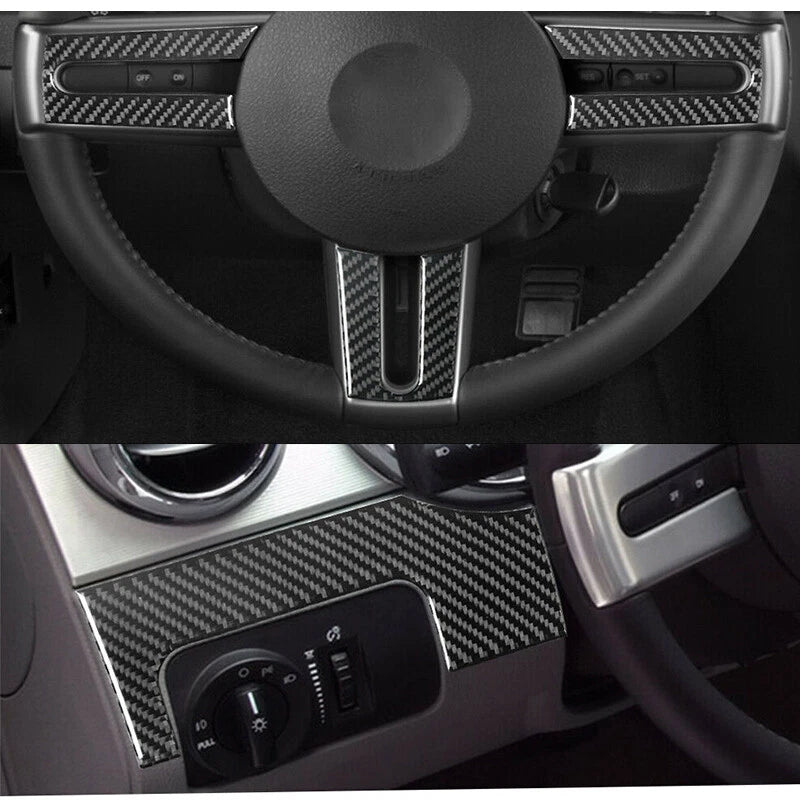 Carbon Fiber Interior Trim Covers for Ford Mustang (2005-2009)