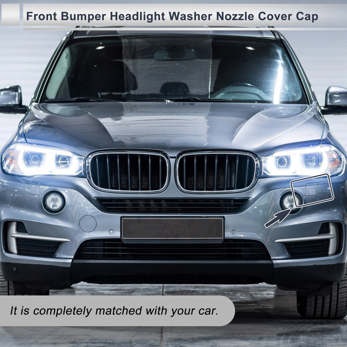 Bumper Headlight Washer Nozzle Cover for BMW X5 F15 (2014-2018)