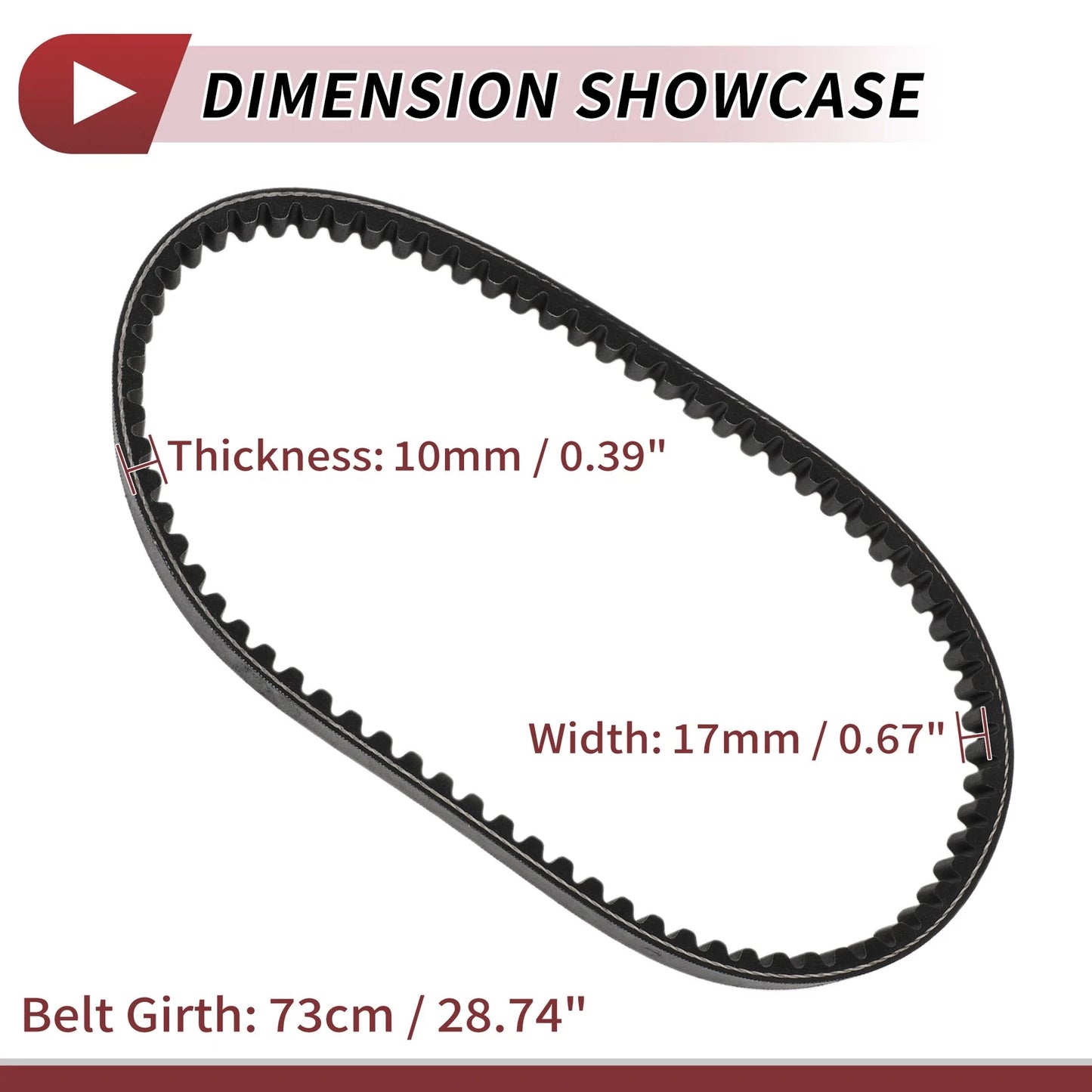 Drive Belt V-Belt for Honda Activa 125 & Lead 90cc Motorcycles (2013-2023)