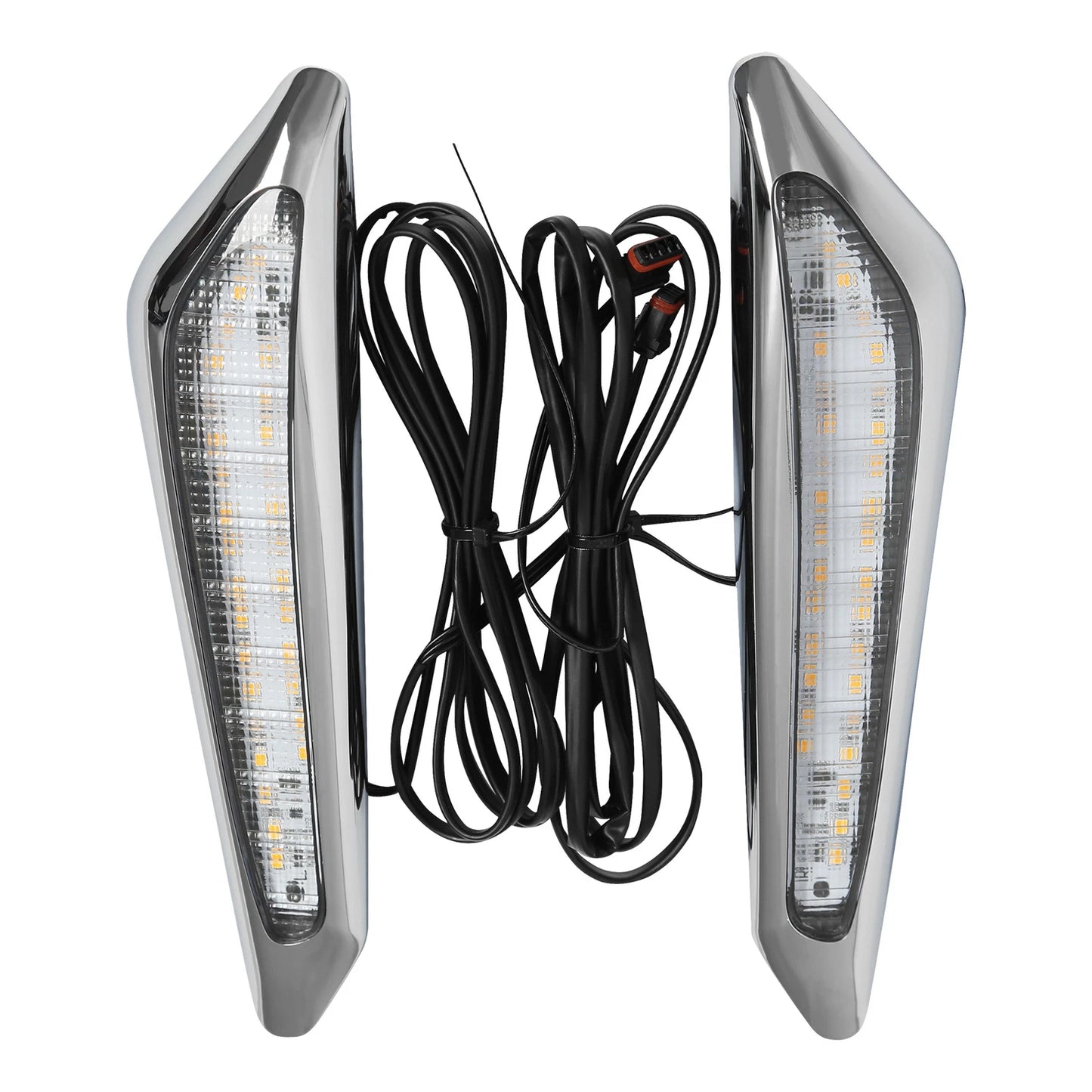 Front Brake Fork Mounted LED Amber Lights for Honda GL1800 (2018-2025)