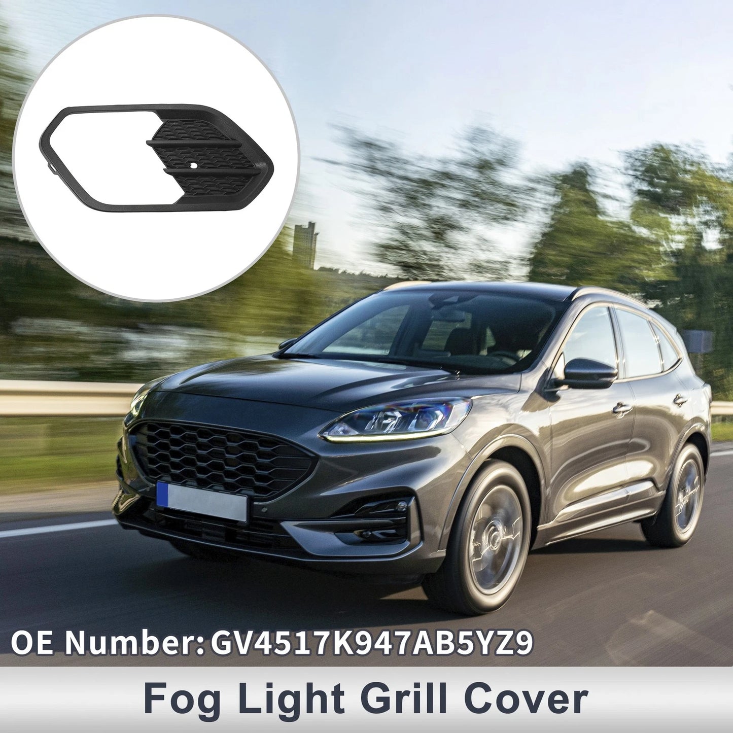 Front Left Fog Light Grill for Ford Escape (2017-2018)