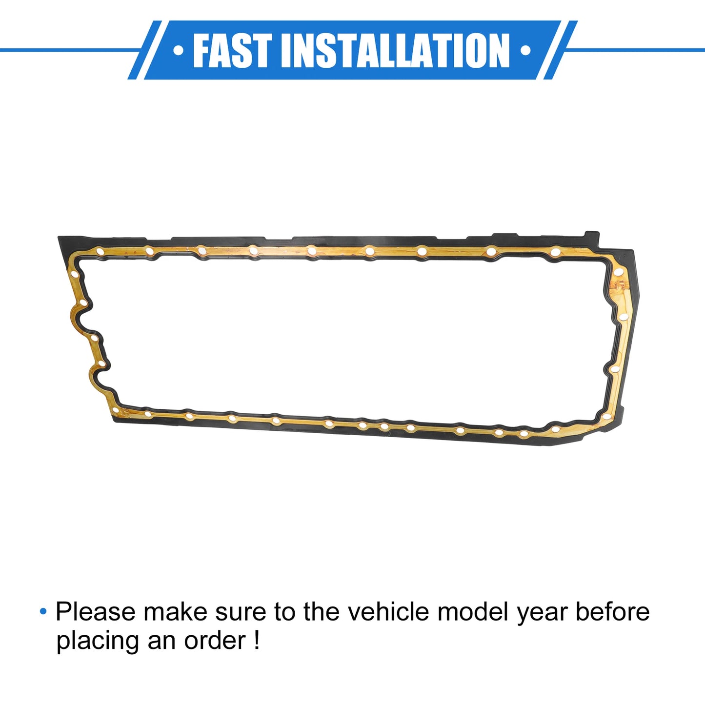 Oil Pan Gasket for BMW 135is 3.0L Turbocharged (2012-2013) Durable Rubber Black