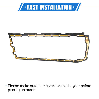 Oil Pan Gasket for BMW 135is 3.0L Turbocharged (2012-2013) Durable Rubber Black
